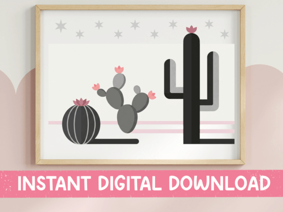 Download Minimalist Cactus Scene Desert Design - Desert design Collection