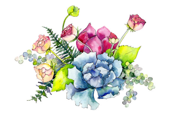 Download Bouquet Summer Miracle Watercolor - Miracle Collection